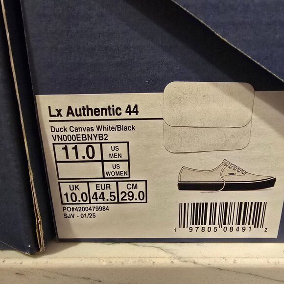 Vans Premium Duck Canvas Authentic 44 Unisex Shoes VN000EBNYB2 MENS 11 NEW - Picture 9 of 9